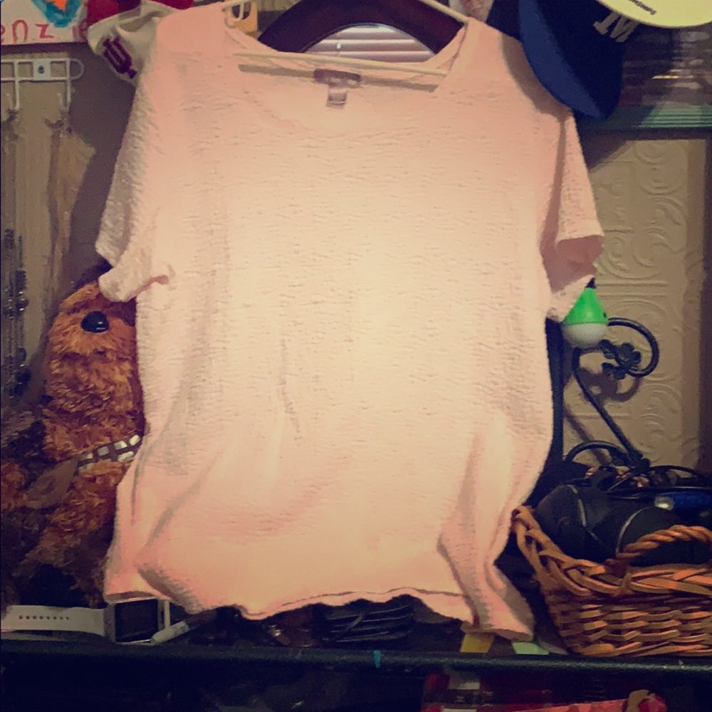 A pink shirt